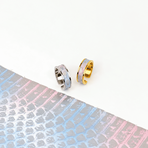 Serpent Aura Ring | Genuine Snakeskin · 7 Colors · Fortune-Inspired Design